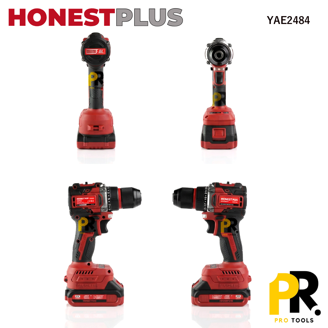 KIT VISSEUSE PERCEUSE 21V 2.0AH 40N.M BRUSHLESS 118PCS HONESTPLUS [YAE2484] علبة أدوات