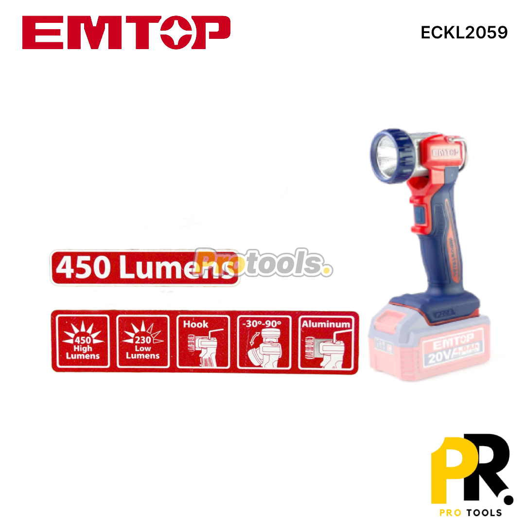 KIT 5PCS IN 1 A BATTERIE 20V 4.0AH BRUSHLESS EMTOP [ECKL2059] طقم أدوات اللاسلكي