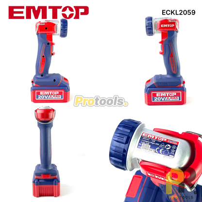 KIT 5PCS IN 1 A BATTERIE 20V 4.0AH BRUSHLESS EMTOP [ECKL2059] طقم أدوات اللاسلكي
