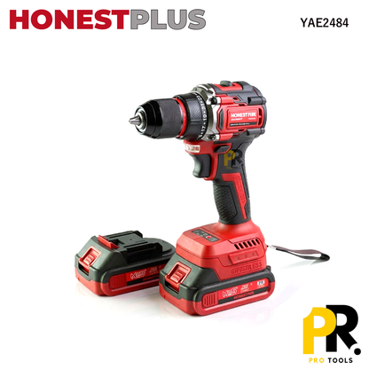 KIT VISSEUSE PERCEUSE 21V 2.0AH 40N.M BRUSHLESS 118PCS HONESTPLUS [YAE2484] علبة أدوات