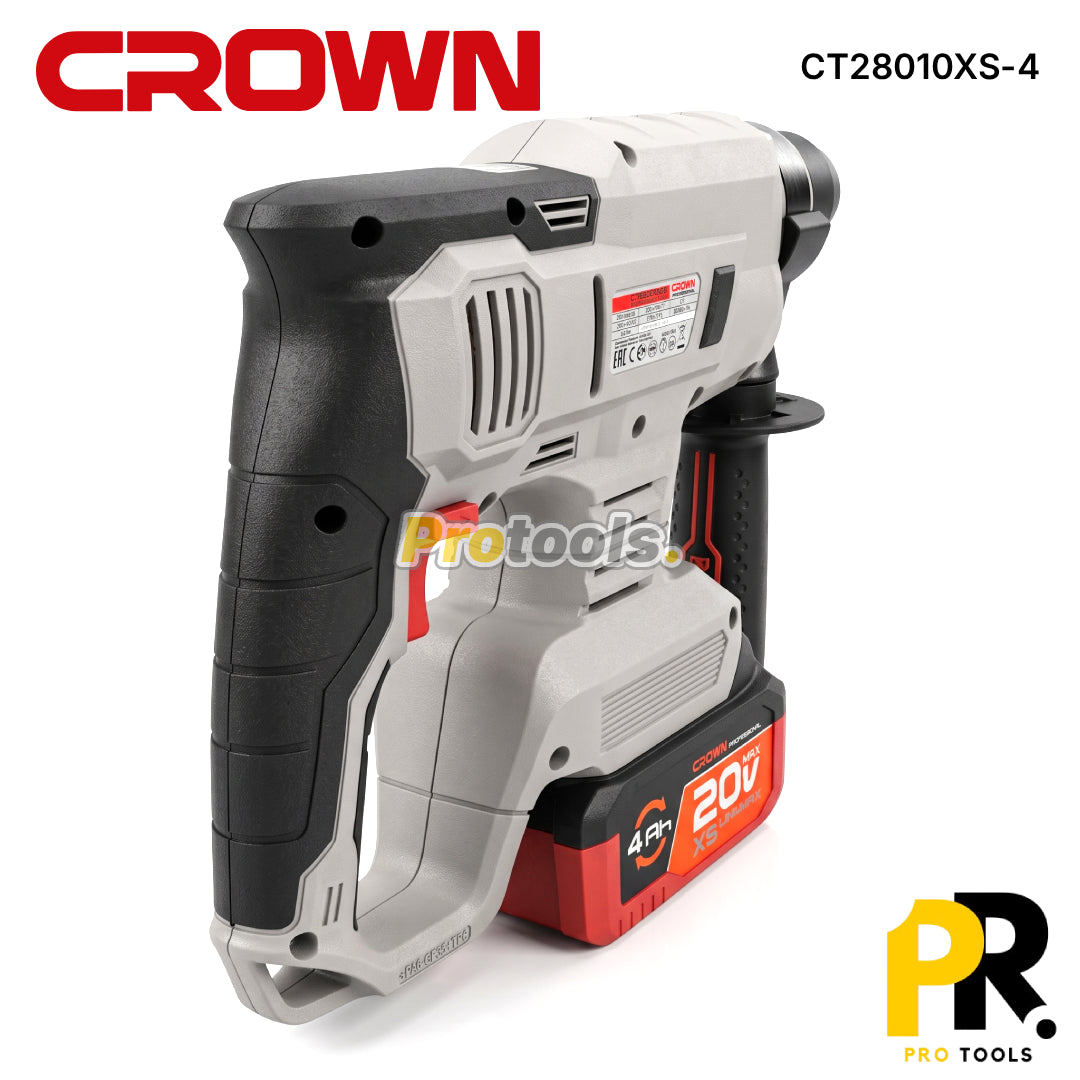 MARTEAU PERFORATEUR A BATTERIE 20V 4.0AH 18MM 1.7J BRUSHLESS CROWN [CT28010XS] مطرقة ثاقبة لاسلكية