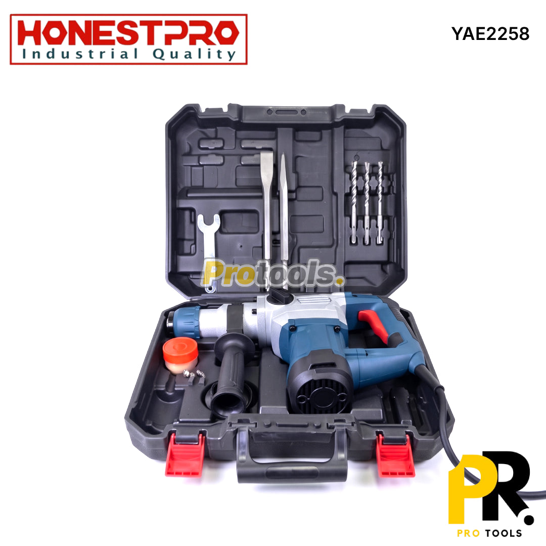 MARTEAU PERFORATEUR 12J 1500W 32MM HONESTPRO [YAE2258]  مطرقة تكسير وحفر كهربائية