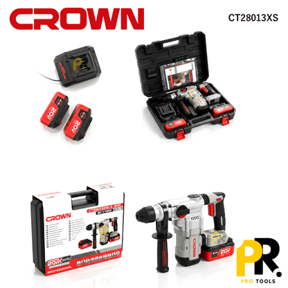 MARTEAU PERFORATEUR 20V 2.7J BRUSHLESS CROWN | CT28013XS مطرقة ثقب وحفر لاسلكية