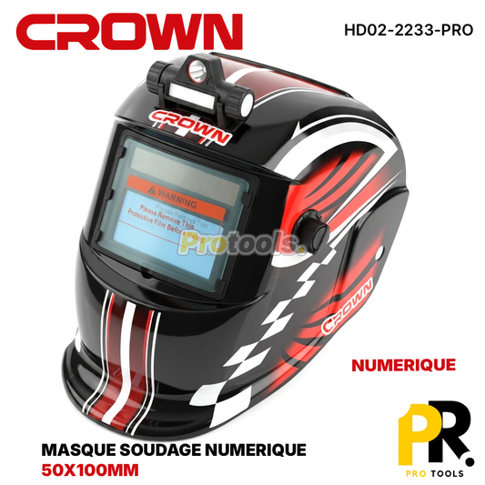 MASQUE SOUDAGE NUMERIQUE CROWN [HD02-2233-PRO] قناع تلحيم