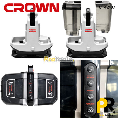 NETTOYEUR A VAPEUR INJECTEUR EXTRACTEUR /ASPIRATEUR EAU ET POUSSIERE 1200W/600W CROWN[CT42107]  منظف بالبخار + شفط + حقن واستخراج
