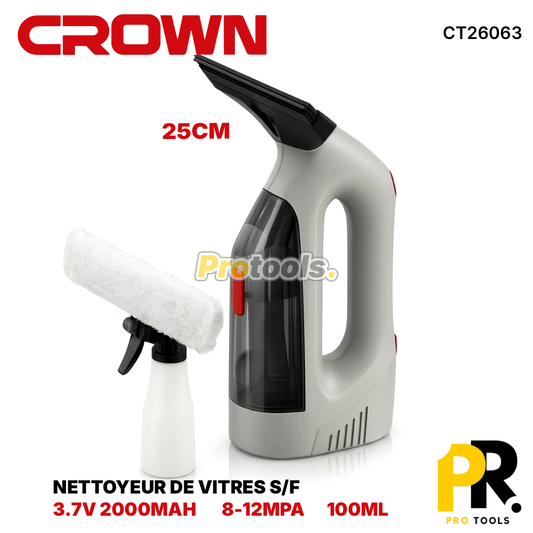 NETTOYEUR DE VITRES S/F 3.7V 2000MAH CROWN [CT26063] منظف النوافذ اللاسلكي