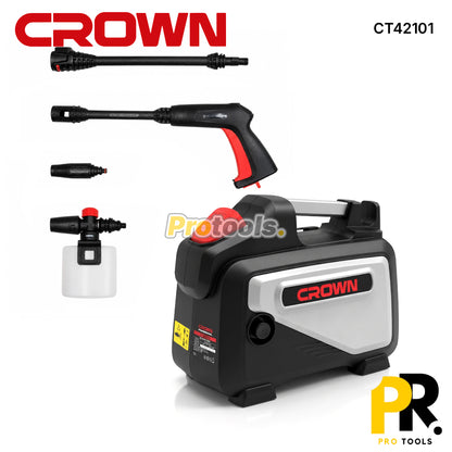 NETTOYEUR HAUTE PRESSION 1500W 120BAR CROWN [CT42101] جهاز التنظيف بالضغط العالي