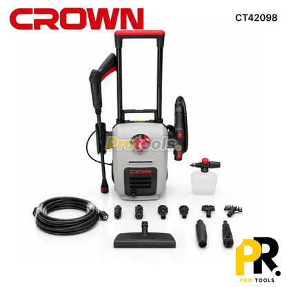 NETTOYEUR HAUTE PRESSION 2EN1 150BAR 1800W AVEC VAPEUR 1500W CROWN [CT42098] منظف ضغط عالي 2 في 1
