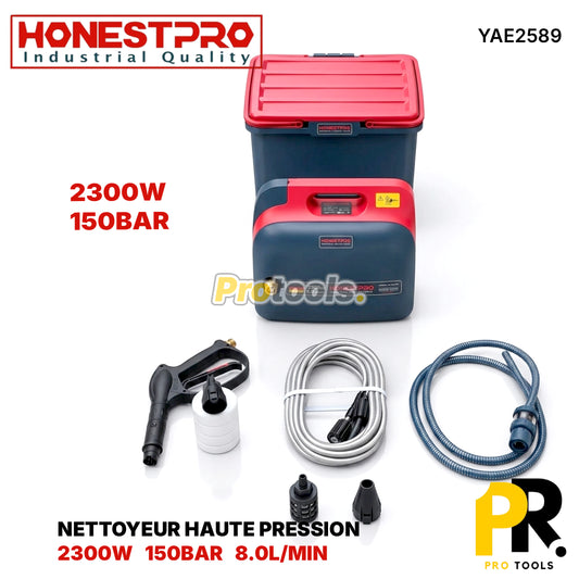 NETTOYEUR HAUTE PRESSION PORTATIF 150BAR 8L/MIN 2300W HONESTPRO [YAE2589] جهاز التنظيف المحمول بالضغط العالي