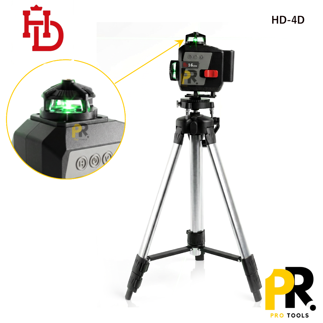 NIVEAU LASER 4D 16 LIGNES + TRIPIED 1.5METRE HDPRO | HD-4D مستوى ليزر مع حامل ثلاثي