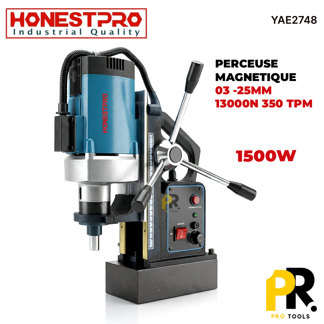 PERCEUSE MAGNETIQUE  25MM 1500W HONESTPRO | YAE2748 مثقاب مغناطيسي