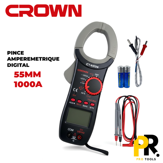 PINCE AMPEREMETRIQUE DIGITAL 55MM 1000A CROWN | CT44134 بنس أمبيرمتر رقمي
