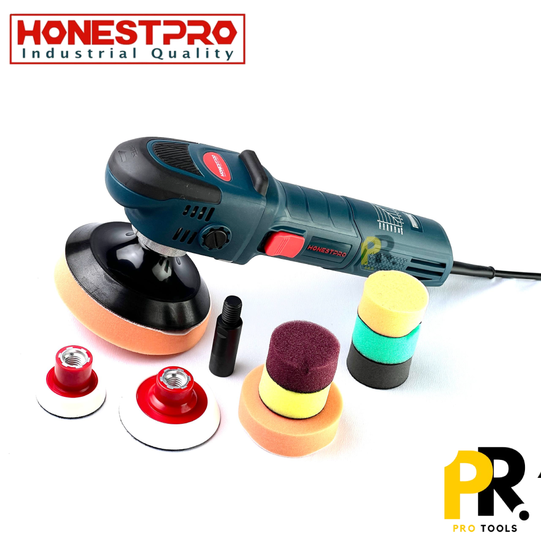 POLISSEUSE ELECTRIQUE 750W 125MM AVEC 12PCS HONESTPRO | YAE2227 آلة تلميع كهربائية
