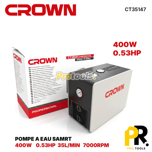 POMPE A EAU SMART 400W 0.53HP CROWN [CT35147] مضخة مياه ذكية