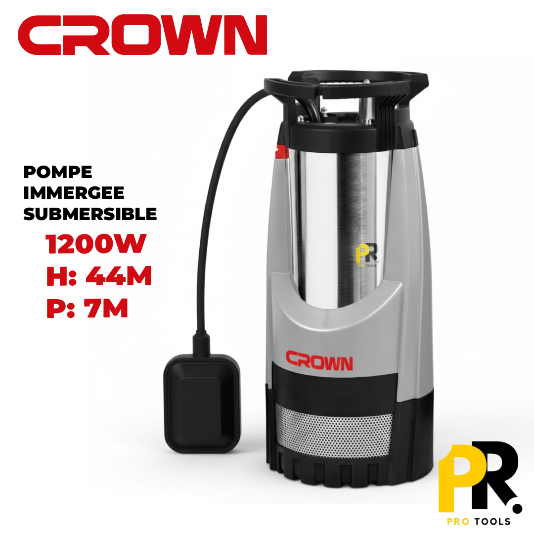 POMPE IMMERGEE 1200W H44M P7M CROWN | CT35046F مضخة غاطسة