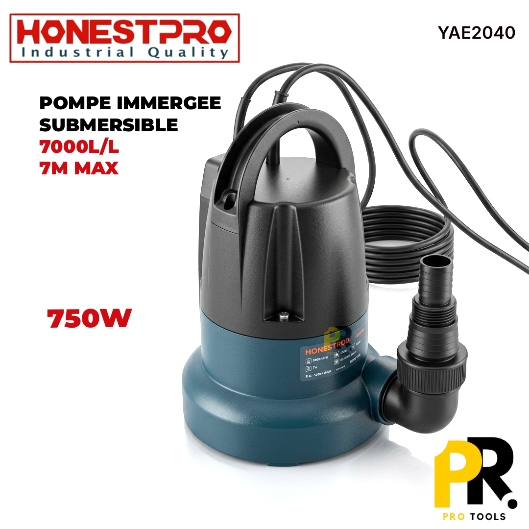 POMPE IMMERGEE SUBMERSIBLE 7M 750W HONESTPRO | YEA2040 مضخة مياه غاطسة
