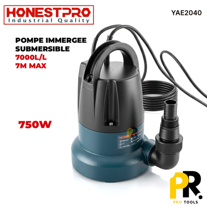 POMPE IMMERGEE SUBMERSIBLE 7M 750W HONESTPRO | YEA2040 مضخة مياه غاطسة