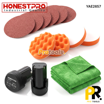 PONCEUSE POLISSEUSE A BATTERIE 150MM 12V 2.0AH HONESTPRO [YAE2657] جهاز تلميع