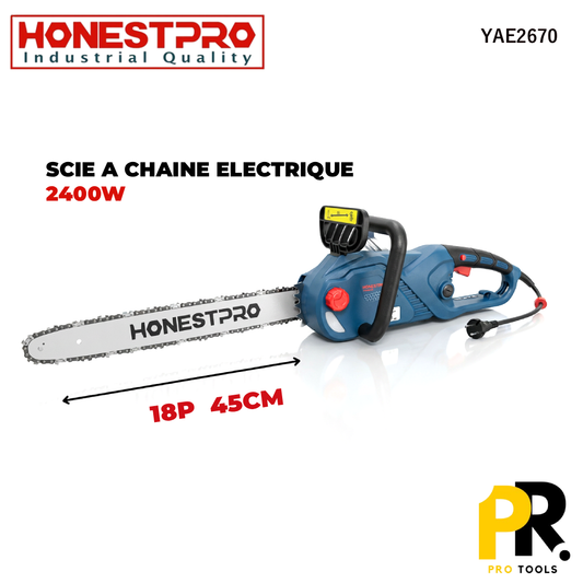 SCIE A CHAINE ELECTRIQUE 450MM 2400W HONESTPRO | YAE2670 منشار كهربائي