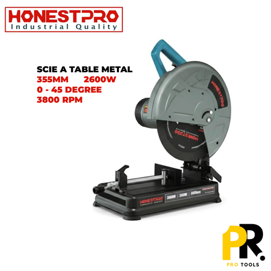 SCIE A TABLE TRONCONNEUSE METAL 355MM 2600W HONESTPRO | YAE0867 الة تقطيع الحديد