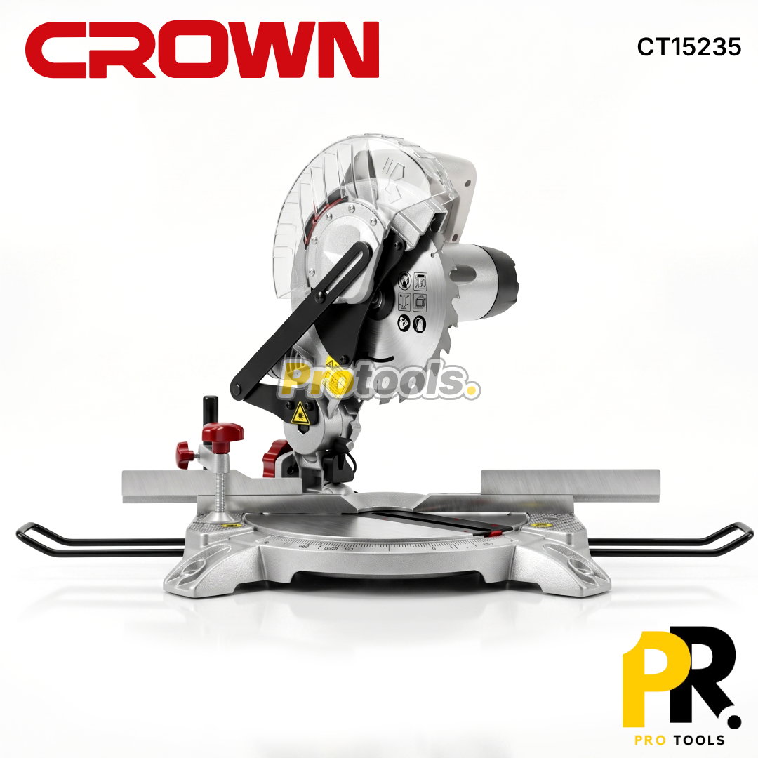 SCIE A ONGLET ELECTRIQUE 210MM 1400W CROWN | CT15235 منشار طاولة
