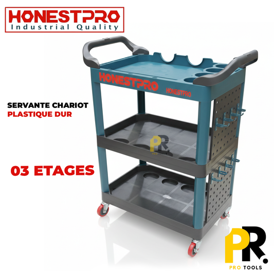 SERVANTE CHARIOT 3 ETAGE HONESTPRO | YAT0221 عربة أدوات بـ 3 طبقات