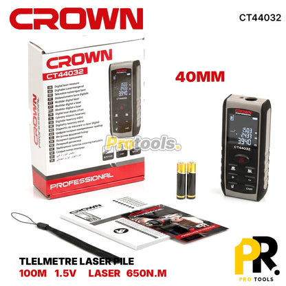 TELEMETRE LASER 40M 1.5V CROWN | CT44032 جهاز قياس المسافات بالليزر
