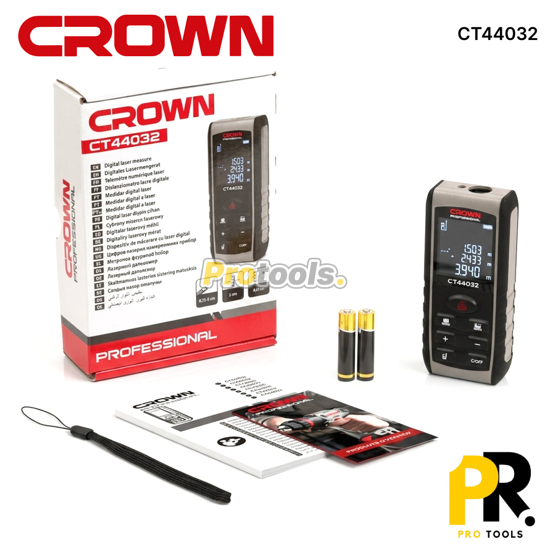 TELEMETRE LASER 40M 1.5V CROWN | CT44032 جهاز قياس المسافات بالليزر