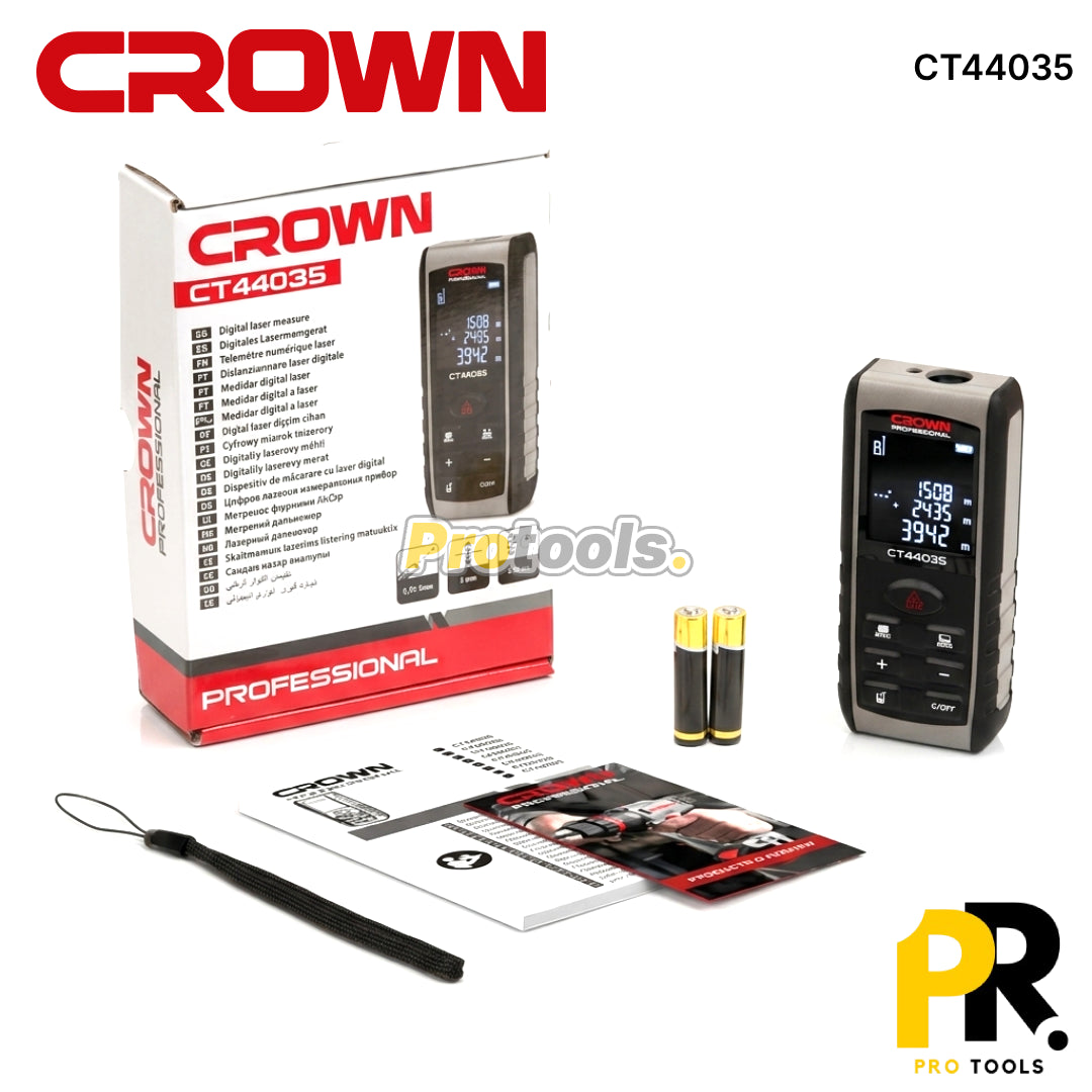 TELEMETRE LASER 100M 1.5V CROWN | CT44035 جهاز قياس المسافات بالليزر