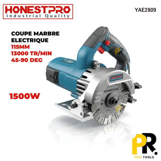 TRONCONNEUSE MARBRE 1500W 115MM HONESTPRO [YAE2809] منشار قطع الرخام