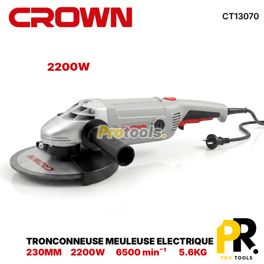 TRONCONNEUSE MEULEUSE ELECTRIQUE 230MM 2200W CROWN [CT13070] آلة تقطيع