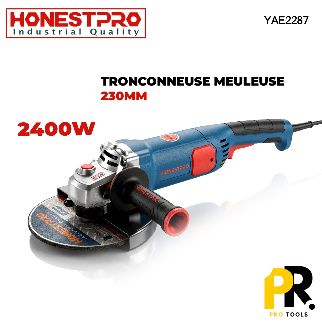 TRONCONNEUSE MEULEUSE ELECTRIQUE 2400W 230MM HONESTPRO | YAE2287 آلة التقطيع