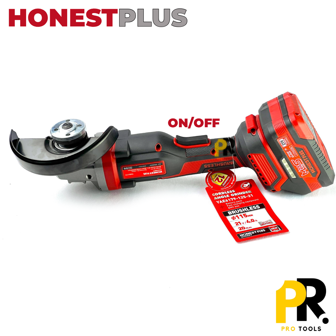 TRONCONNEUSE MEULEUSE BATTERIE 115MM 21V 4.0AH BRUSHLESS HONESTPLUS | YAE6179 آلة التقطيع