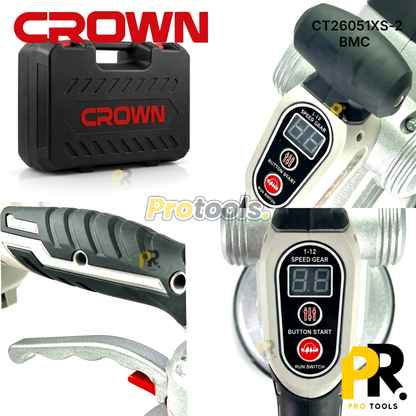 VENTOUSE VIBRANTE A BATTERIE 20V 2.0AH 130MM BRUSHLESS CROWN | CT26051XS-2 BMC الة وضع السيراميك بالاهتزاز