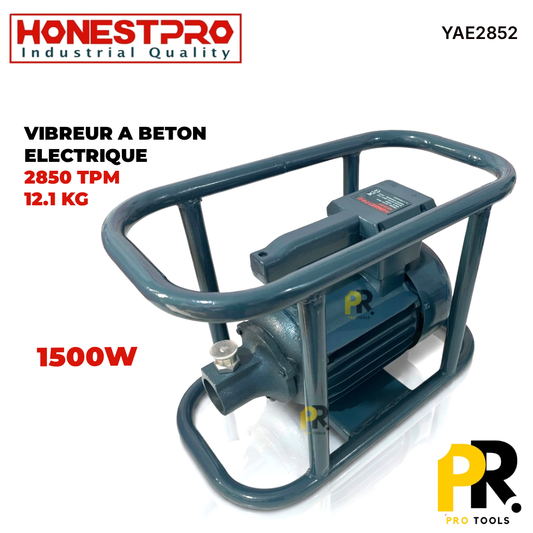 VIBREUR A BETON ELECTRIQUE PORTABLE 1500W HONESTPRO [YAE2852] جهاز هزاز الخرسانة