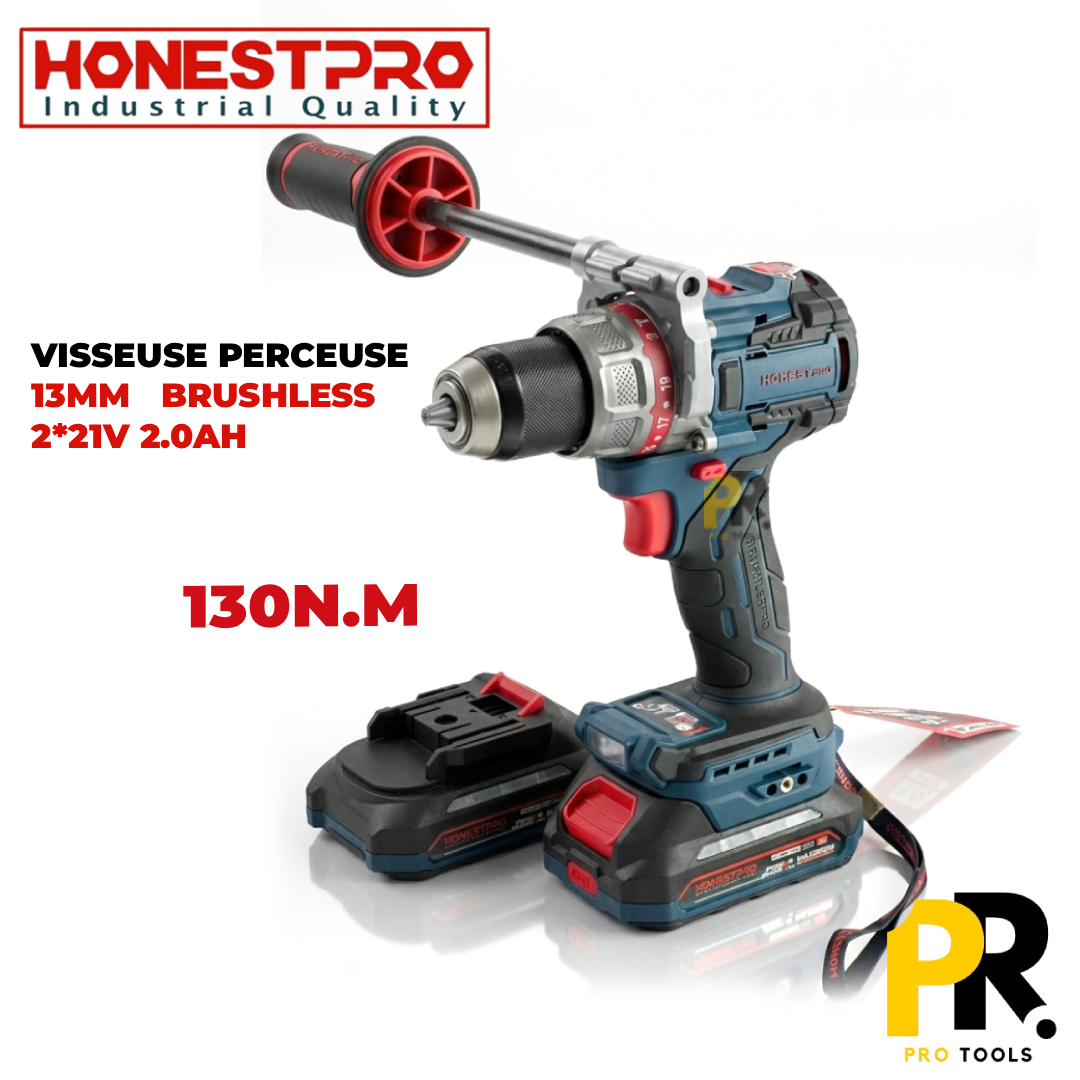 VISSEUSE PERCEUSE 21V 2.0AH 130N.M HONESTPRO | YAE6162 الة فك البراغي