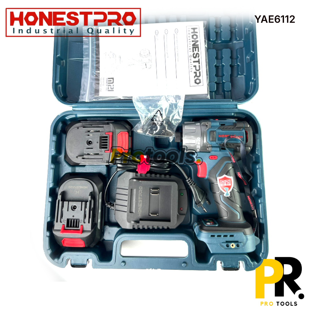 VISSEUSE A CHOC A BATTERIE 21F 2.0AH 140N.M BRUSHLESS HONESTPRO | YAE6112 آلة فك و تركيب البراغي بالصدم