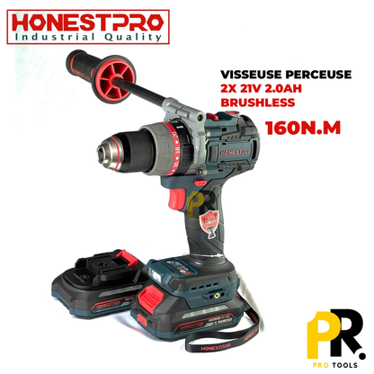 VISSEUSE A PERCUSSION 160N.M 03 MODES 21V 2.0AH HONESTPRO | YAE6161  آلة فك البراغي