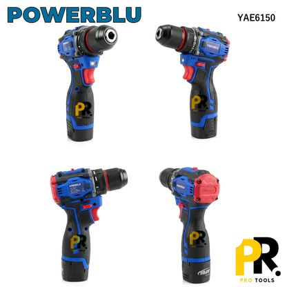 VISSEUSE PERCEUSE 16.8V 45N.M BRUSHLESS POWERBLU [YAE6150] مفك ومثقاب لاسلكي