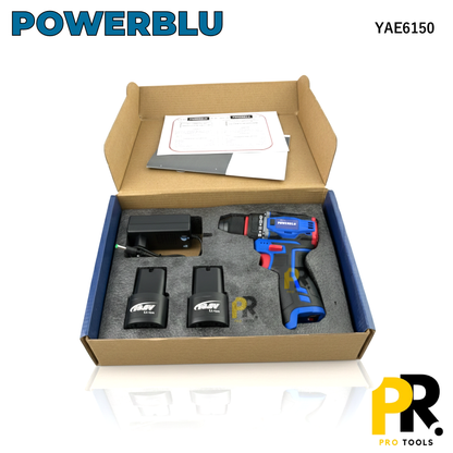 VISSEUSE PERCEUSE 16.8V 45N.M BRUSHLESS POWERBLU [YAE6150] مفك ومثقاب لاسلكي
