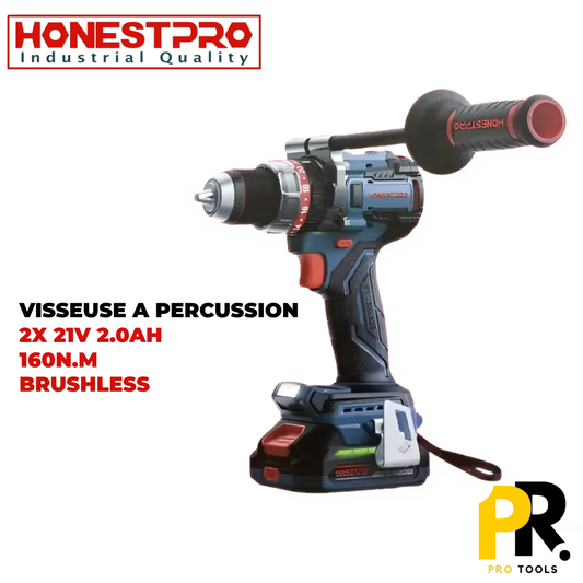 VISSEUSE A PERCUSSION 160N.M 03 MODES 21V 2.0AH HONESTPRO | YAE6161  آلة فك البراغي
